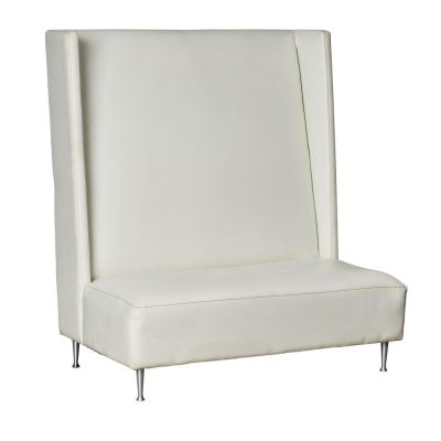 Image two of High Back White Loveseat